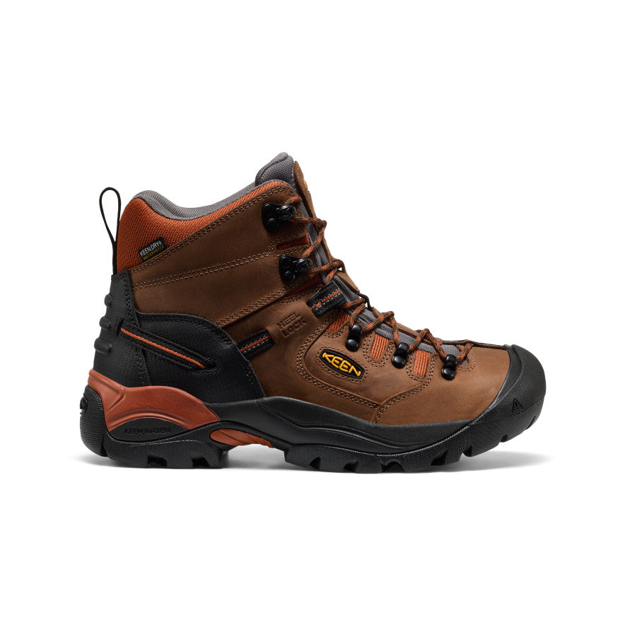 Men's Pittsburgh Energy 6" Waterproof Boot (Soft Toe) - Cascade Brown/Black