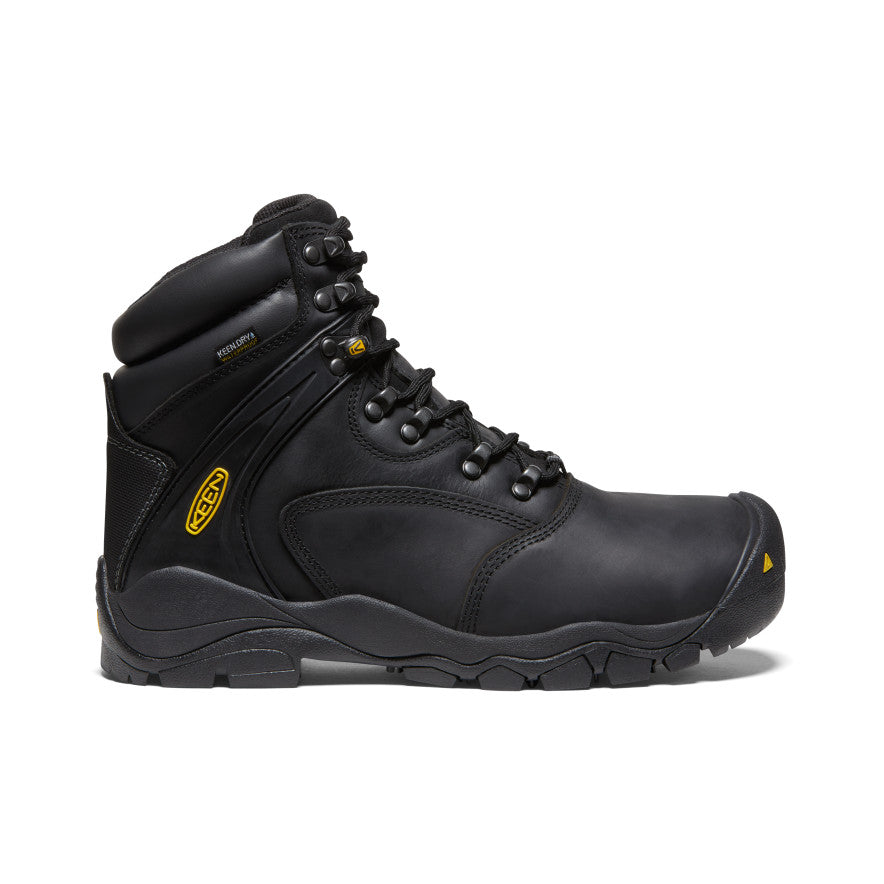 Men's Louisville 6" Waterproof Boot (Steel Toe) - Black