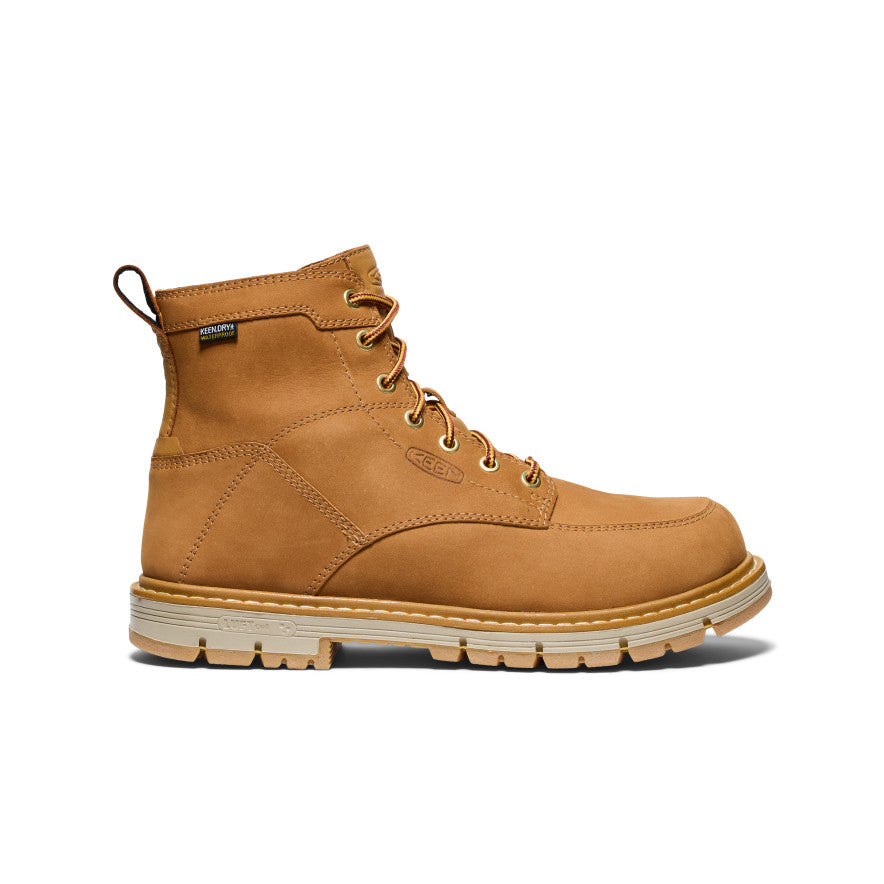 Men's San Jose 6" Waterproof 90° Heel Boot (Soft Toe) - Bistre/Gum