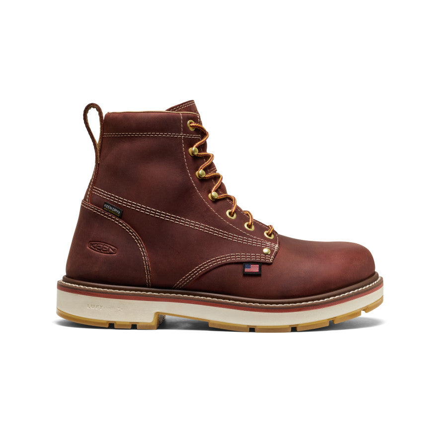 Men's Liberty 6" Waterproof 90° Heel Boot (Carbon Toe) - Bombay Brown/Gum