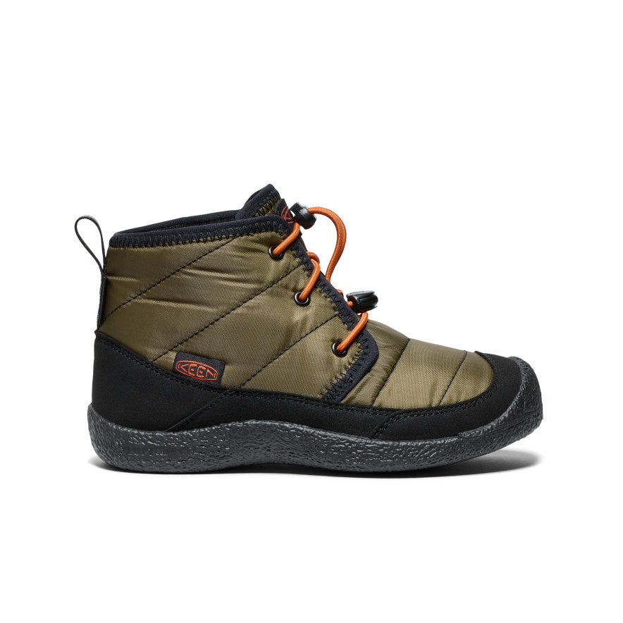 Big Kids' Howser II Waterproof Chukka - Dark Olive/Gold Flame