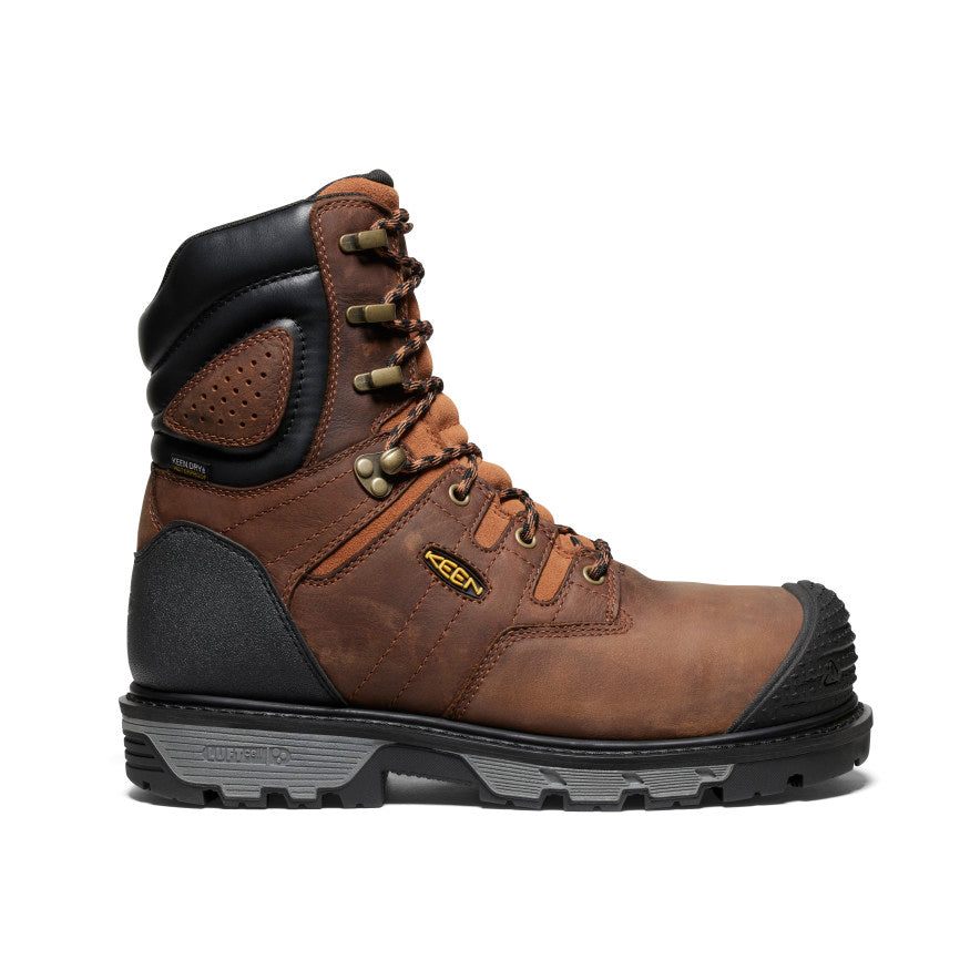 Men's Camden 8" Insulated Waterproof Boot (Carbon Toe) - Leather Brown/Black