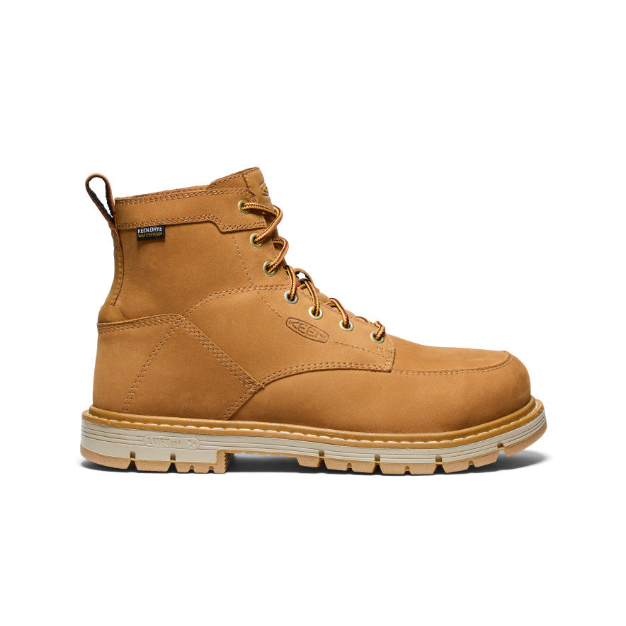 Men's San Jose 6" Waterproof 90° Heel Boot (Aluminum Toe) - Bistre/Gum