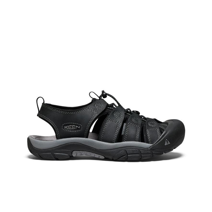 Men's Newport Leather Sandal - Black/Steel Grey
