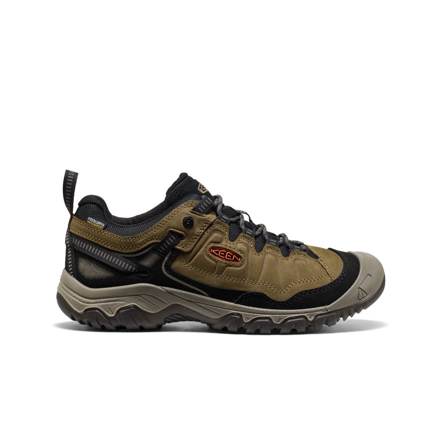Men's Targhee IV Waterproof Hiking Shoe - Dark Olive/Gold Flame