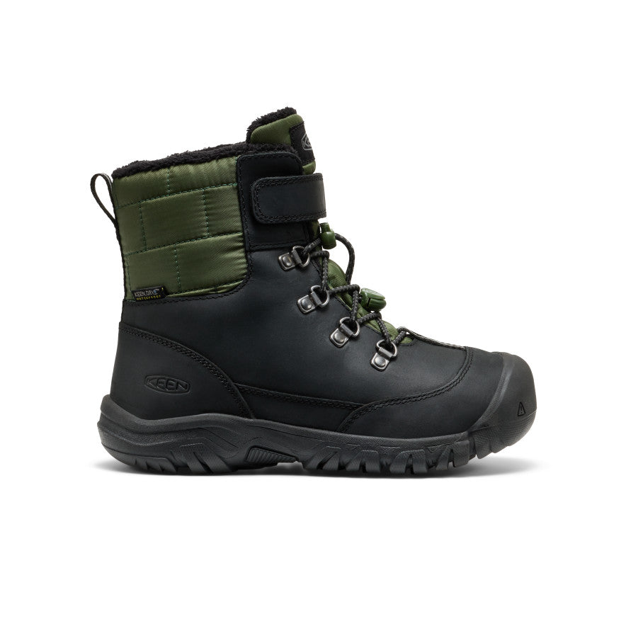 Big Kids' Kanibou Waterproof Winter Boot - Black/Bronze Green