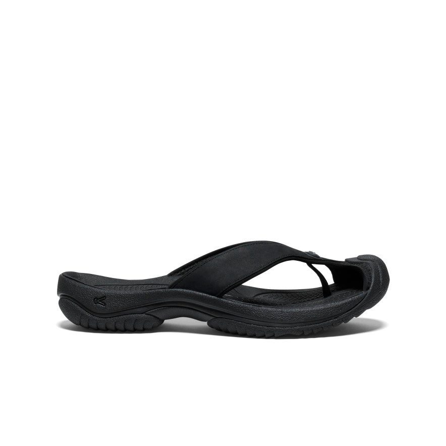 Men's Waimea Leather Flip-Flop - Black/Black