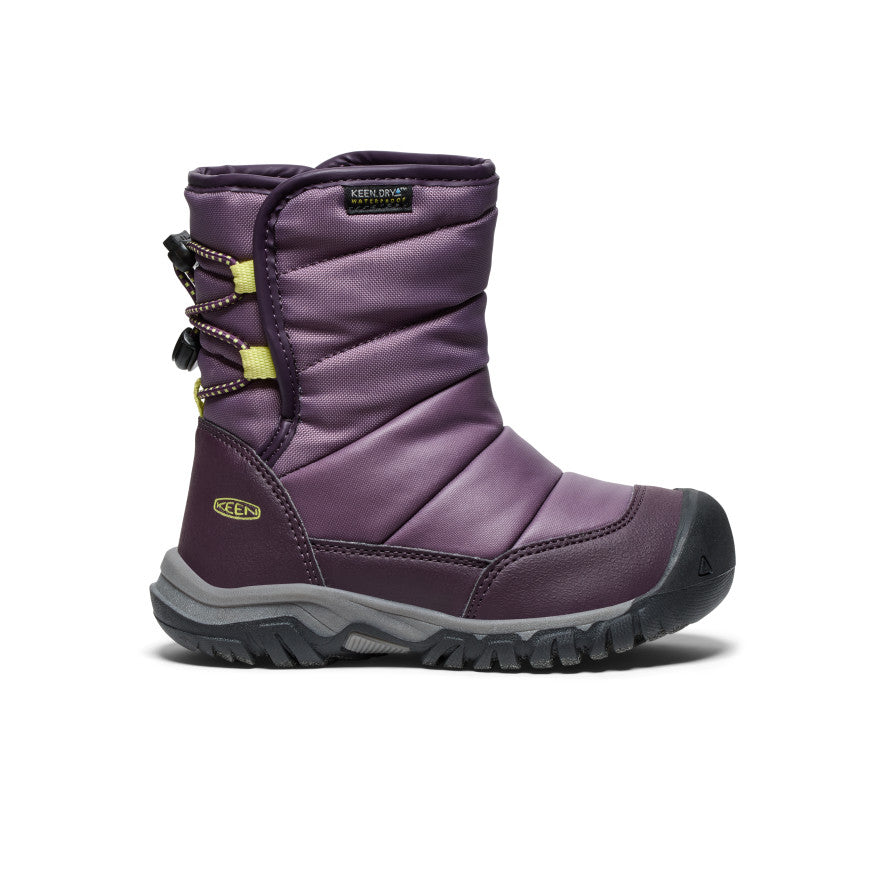 Little Kids' Puffrider Waterproof Winter Boot - Black Plum/Daiquiri Green