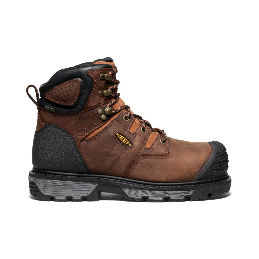 Men's Camden 6" Waterproof Boot (Carbon Toe) - Leather Brown/Black