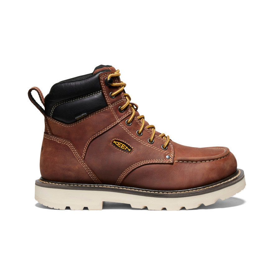 Men's Cincinnati 6" Waterproof 90° Heel Boot (Soft Toe) - Tuscan Red/Sandshell