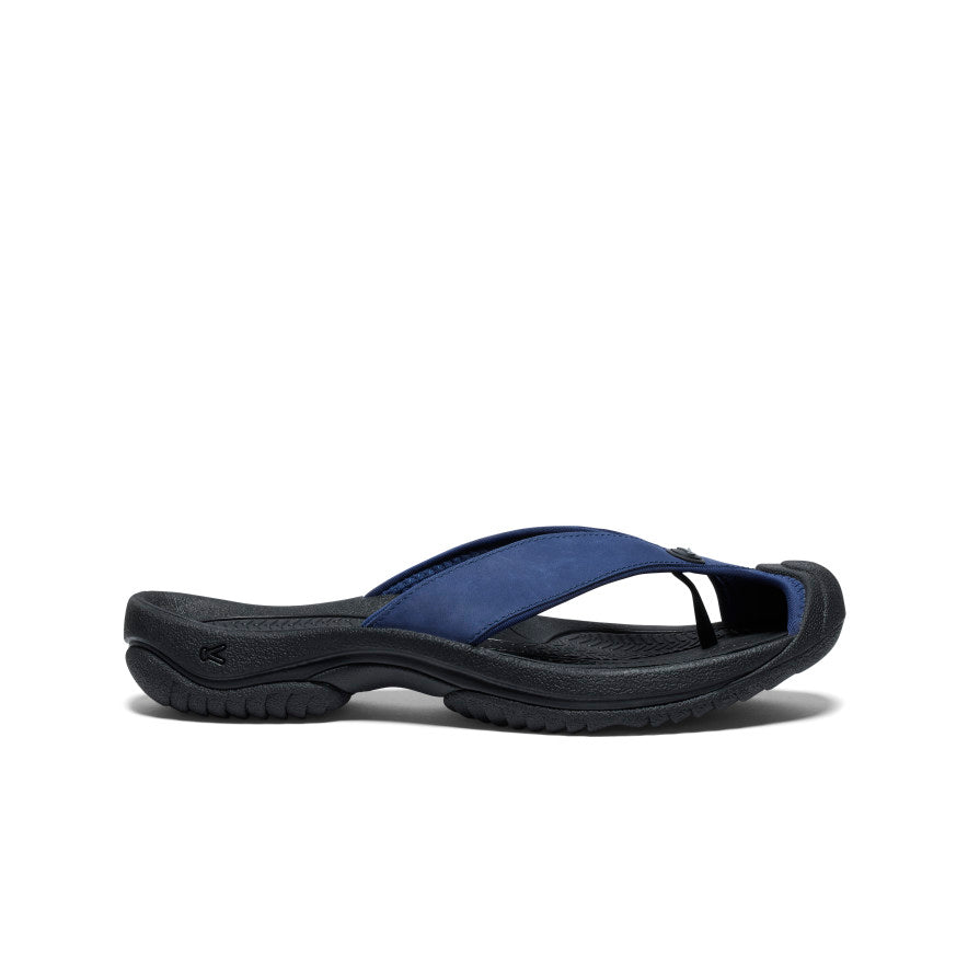 Men's Waimea Leather Flip-Flop - Naval Academy/Black