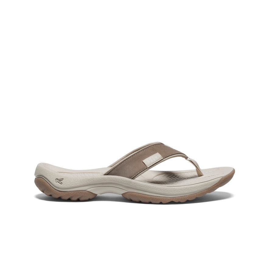 Women's SHOP BY ACTIVITY Kona Leather Flip-Flop - Brindle/Silver Birch