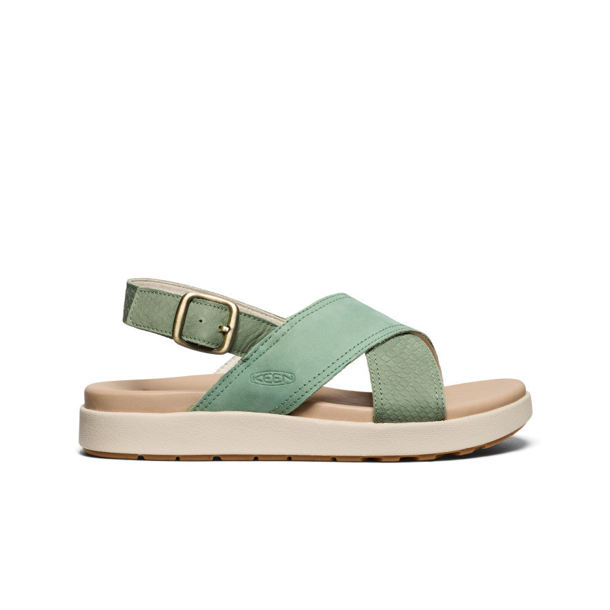 Women's SHOP BY ACTIVITY Elle Luxe Cross Strap Sandal - Granite Green/Granite Green