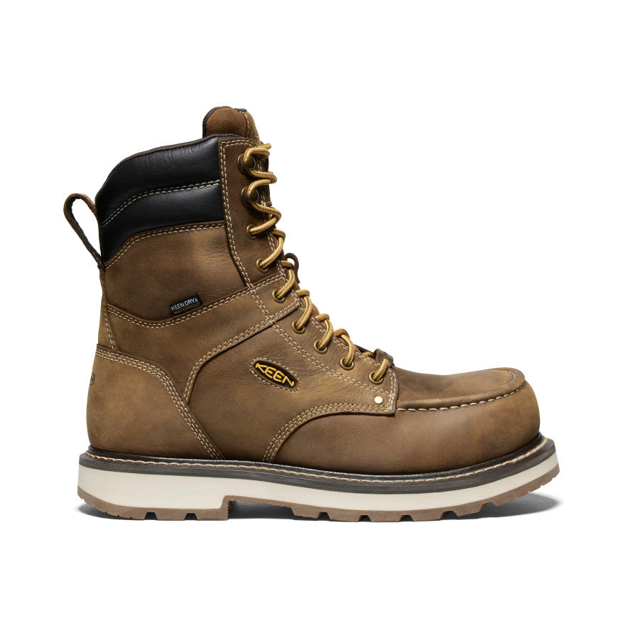 Men's Cincinnati 8" Waterproof 90° Heel Boot (Carbon Toe) - Belgian/Sandshell