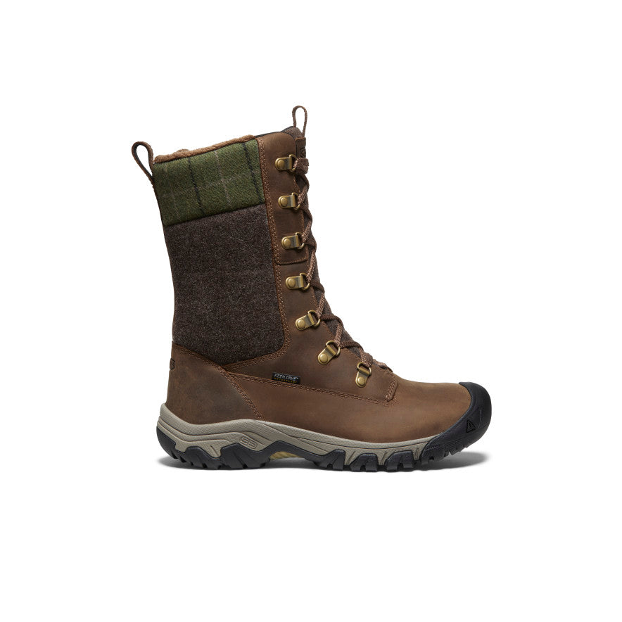Women's SHOP BY ACTIVITY Greta Tall Waterproof Boot - Dark Earth/Green Plaid