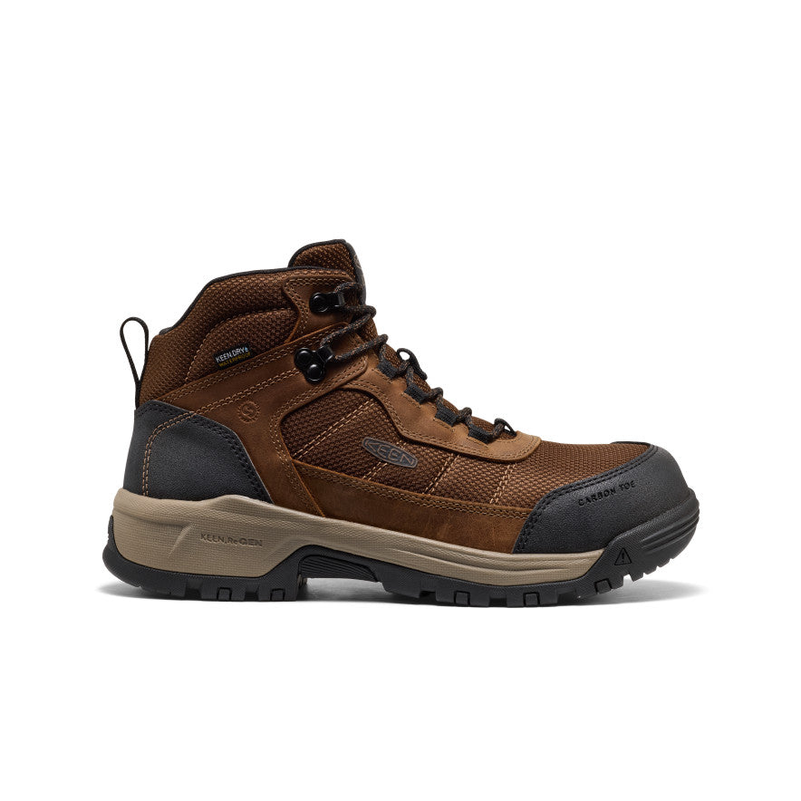 Men's Skokie Waterproof Work Boot (Carbon Toe) - Dark Earth/Black