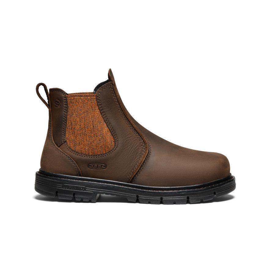 Women's SHOP BY ACTIVITY San Jose Chelsea 90° Heel Boot (Aluminum Toe) - Cascade Brown/Black
