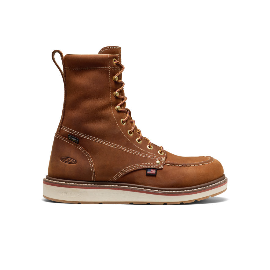 Men's Liberty 8" Waterproof Boot (Soft Toe) - Leather Brown/Birch