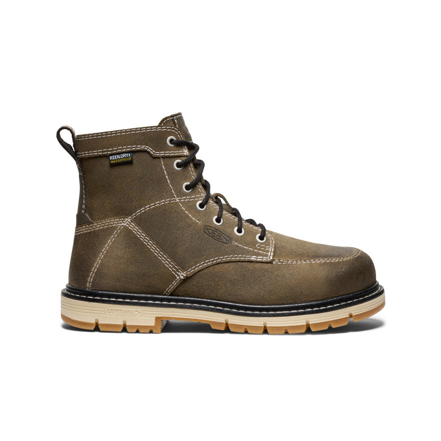 Women's SHOP BY ACTIVITY San Jose 6" Waterproof 90° Heel Boot (Aluminum Toe) - Steel Grey/Gum