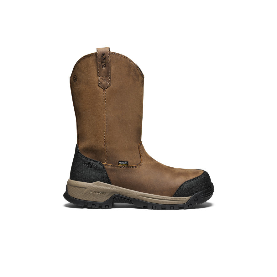 Men's Evanston Pull-On Waterproof Boot (Carbon Toe) - Bison/Black